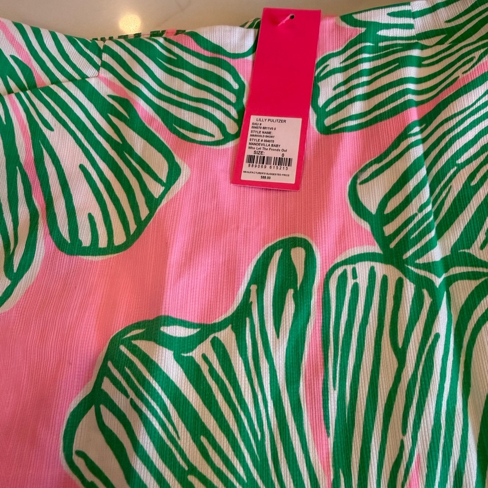 NWT Lilly Pulitzer Marigold Skort Mandevilla Baby who let the fonds out Sz 0 - Picture 5 of 13